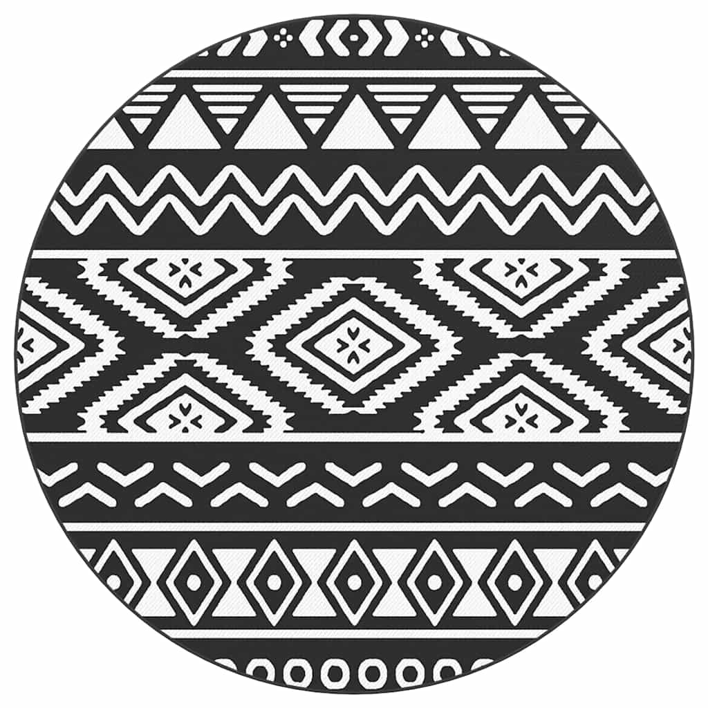 Outdoor-Teppich ARAKIL Schwarz Ø200 cm PP