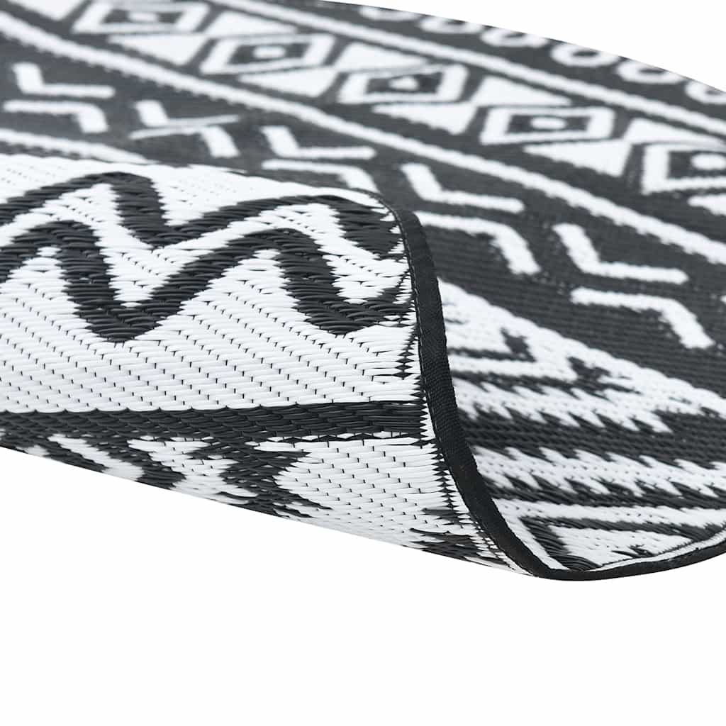 Outdoor-Teppich ARAKIL Schwarz Ø200 cm PP