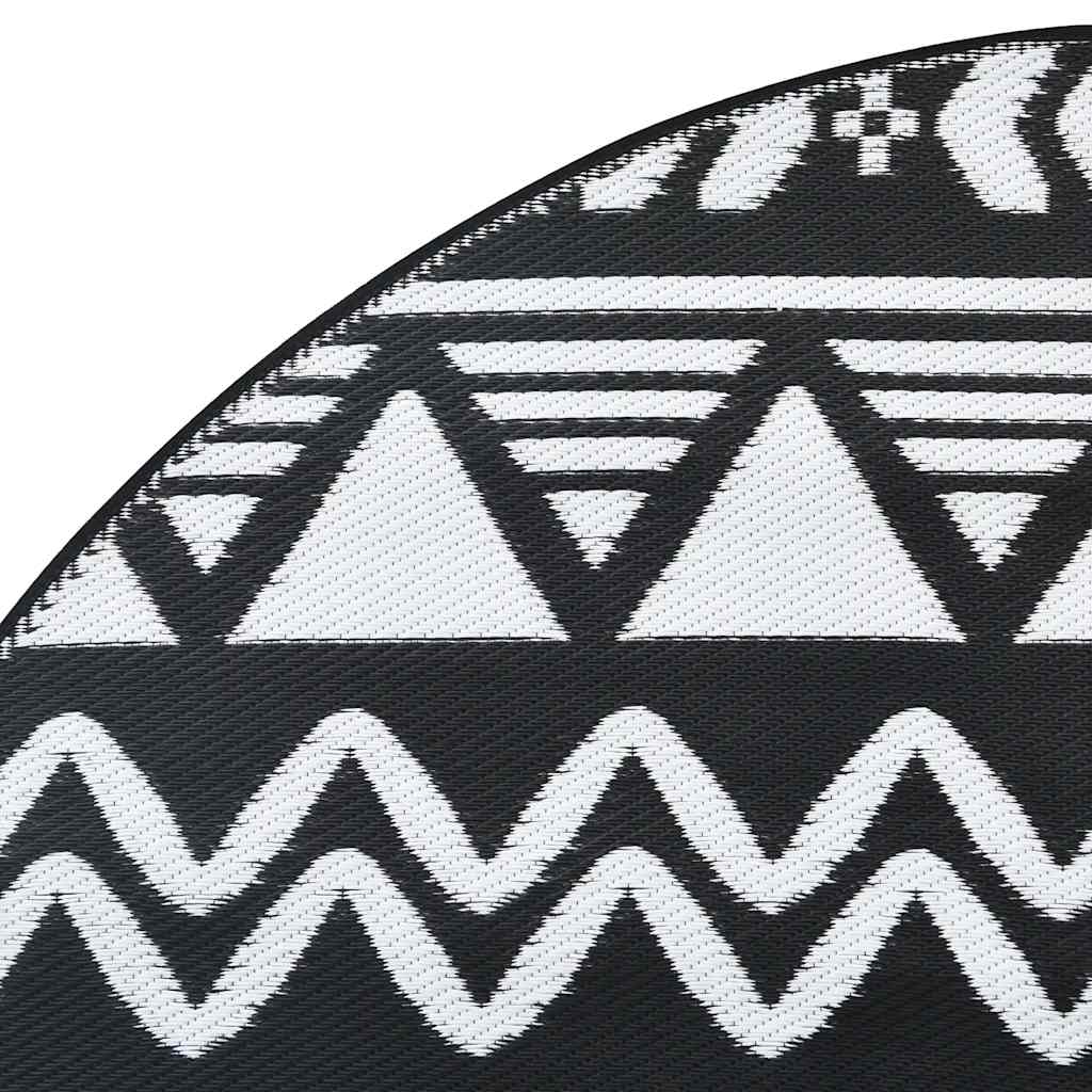 Outdoor-Teppich ARAKIL Schwarz Ø200 cm PP