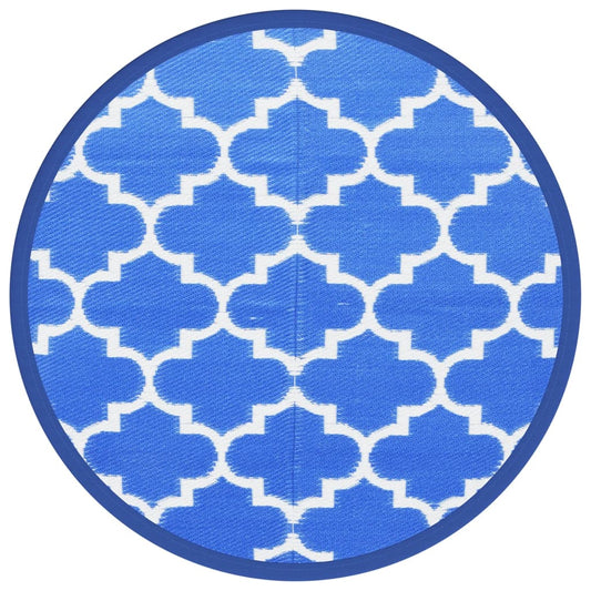 Outdoor-Teppich ARAKIL Blau Ø120 cm PP