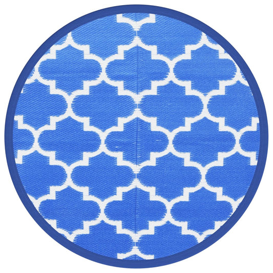 Outdoor-Teppich ARAKIL Blau Ø160 cm PP