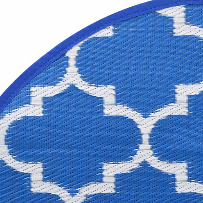 Outdoor-Teppich ARAKIL Blau Ø160 cm PP