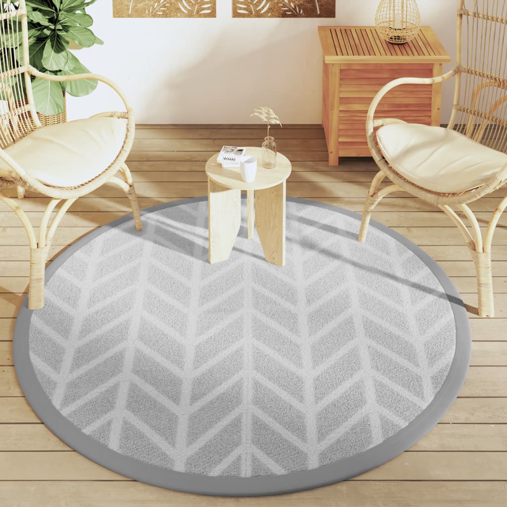 Outdoor-Teppich ARAKIL Grau Ø160 cm PP