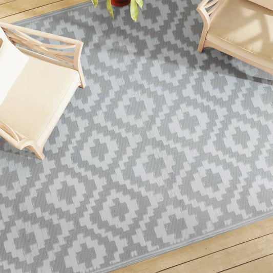 Outdoor-Teppich ARAKIL Grau 190x290 cm PP