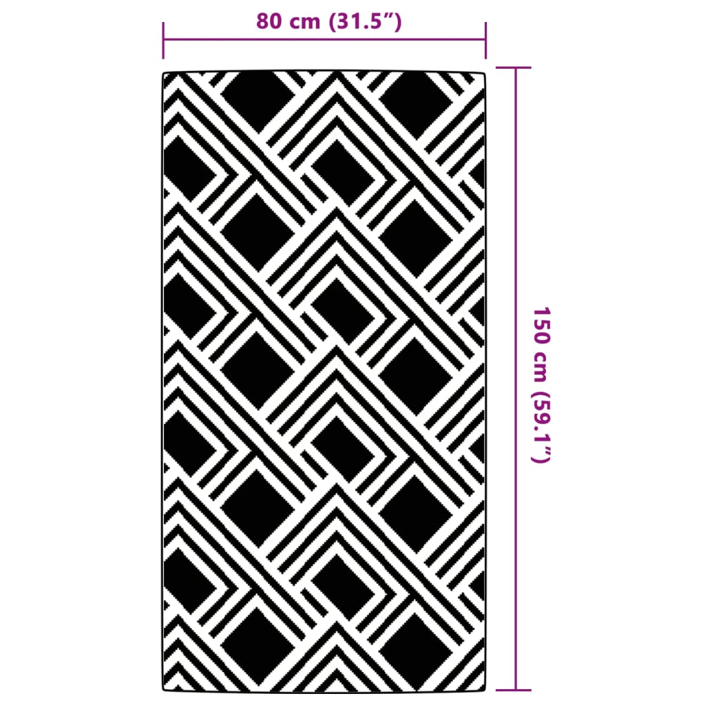 Outdoor-Teppich ARAKIL Grau 80x150 cm PP