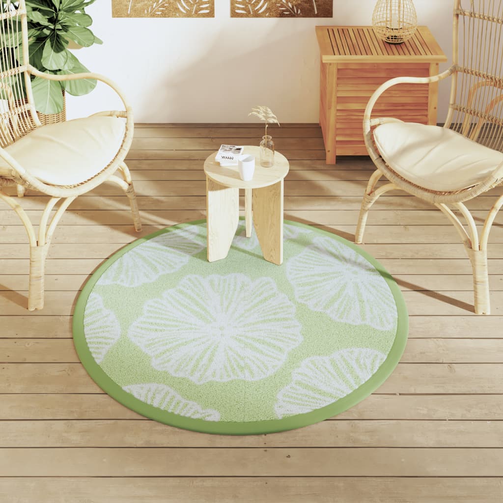 Outdoor-Teppich ARAKIL Grün Ø120 cm PP