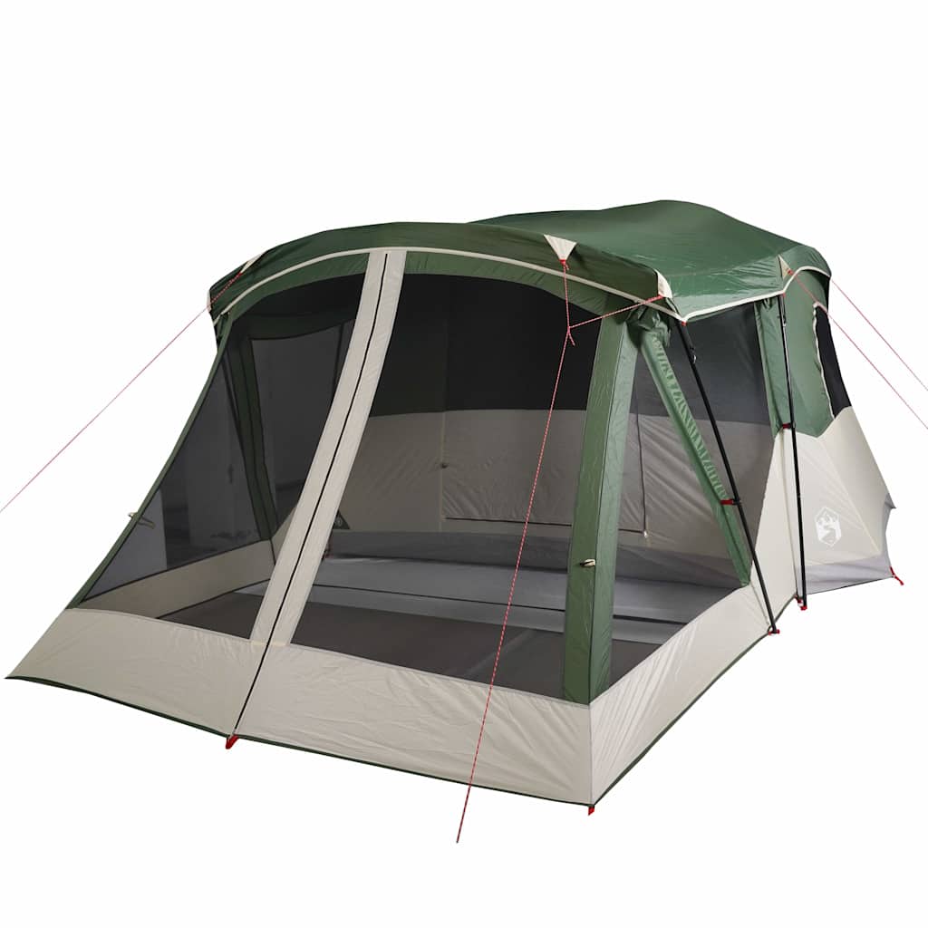 Campingzelt mit Vorzelt 4 Personen Grün Wasserdicht