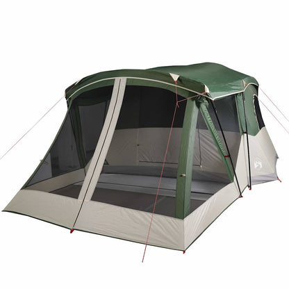 Campingzelt mit Vorzelt 4 Personen Grün Wasserdicht