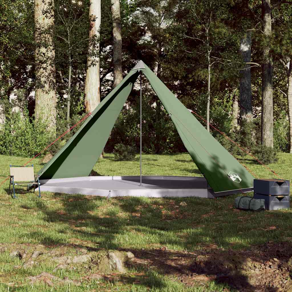 Tipi-Familienzelt 8 Personen Grün Wasserdicht