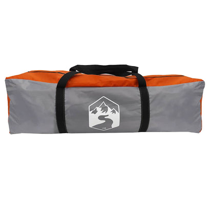 Tipi-Familienzelt 8 Personen Grau und Orange Wasserdicht