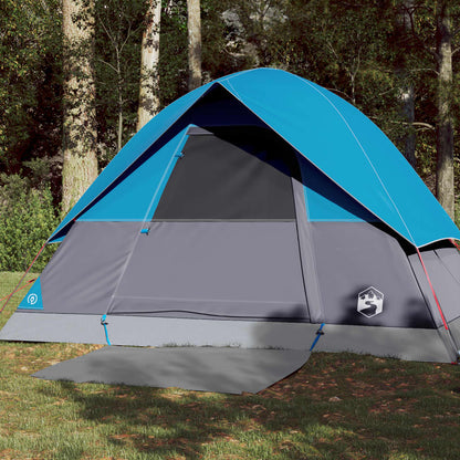 Kuppel-Campingzelt 3 Personen Blau Wasserdicht