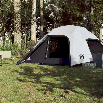 Kuppel-Campingzelt 4 Personen Weiß Dunkel Wasserdicht