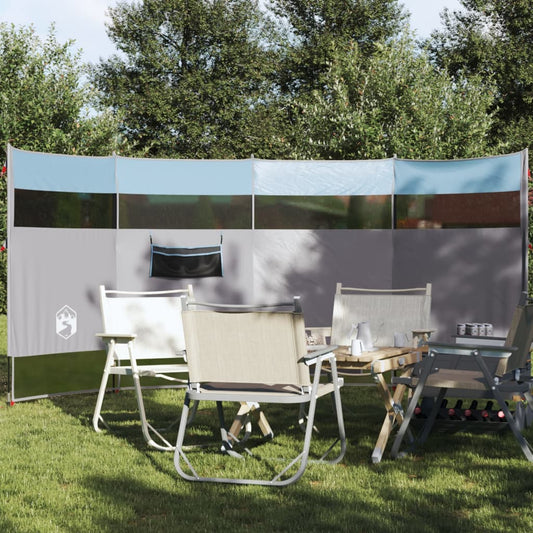 Camping Windbreak Blue 366x152x152 cm Vandtæt