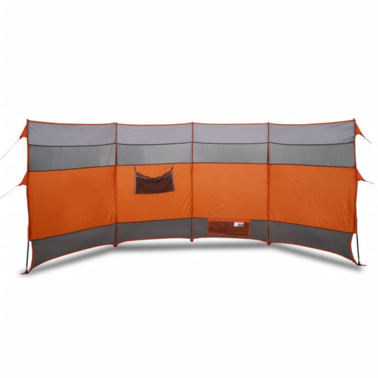 Camping Windbreak Orange 366x152x152 cm Vandtæt
