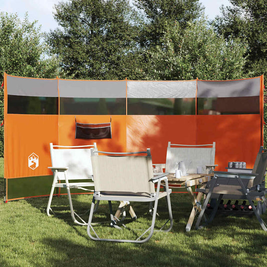 Camping Windbreak Orange 366x152x152 cm Vandtæt