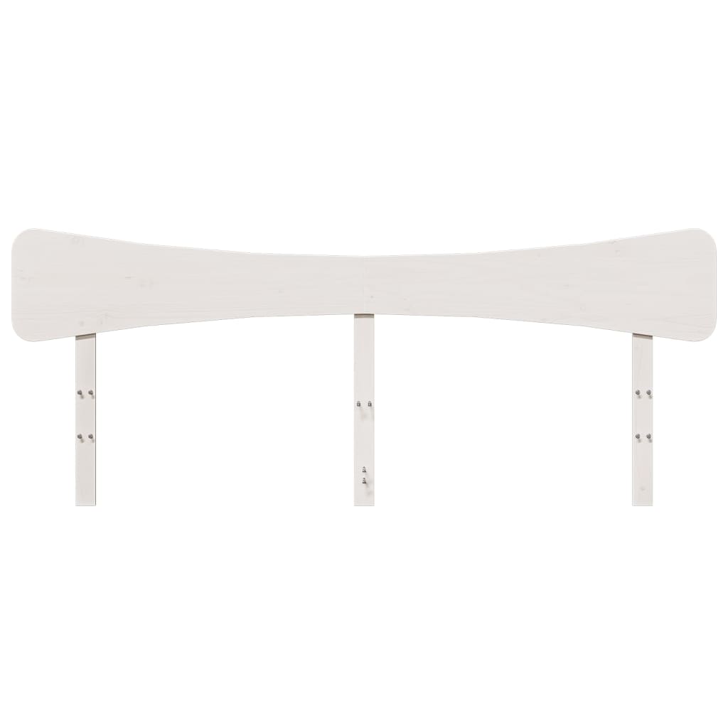 Kopfteil Weiß 200 cm Massivholz Kiefer