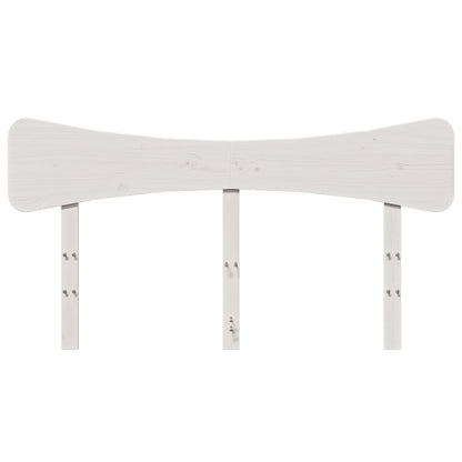 Kopfteil Weiß 140 cm Massivholz Kiefer