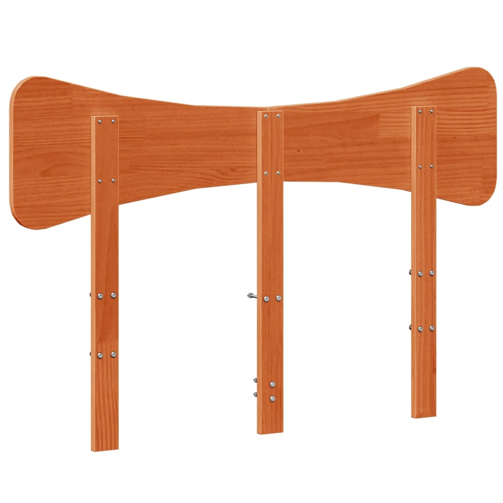 Kopfteil Wachsbraun 120 cm Massivholz Kiefer