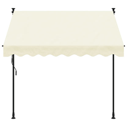 Markise Einziehbar Creme 200x115 cm Stoff und Stahl