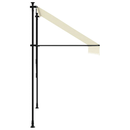 Markise Einziehbar Creme 200x115 cm Stoff und Stahl