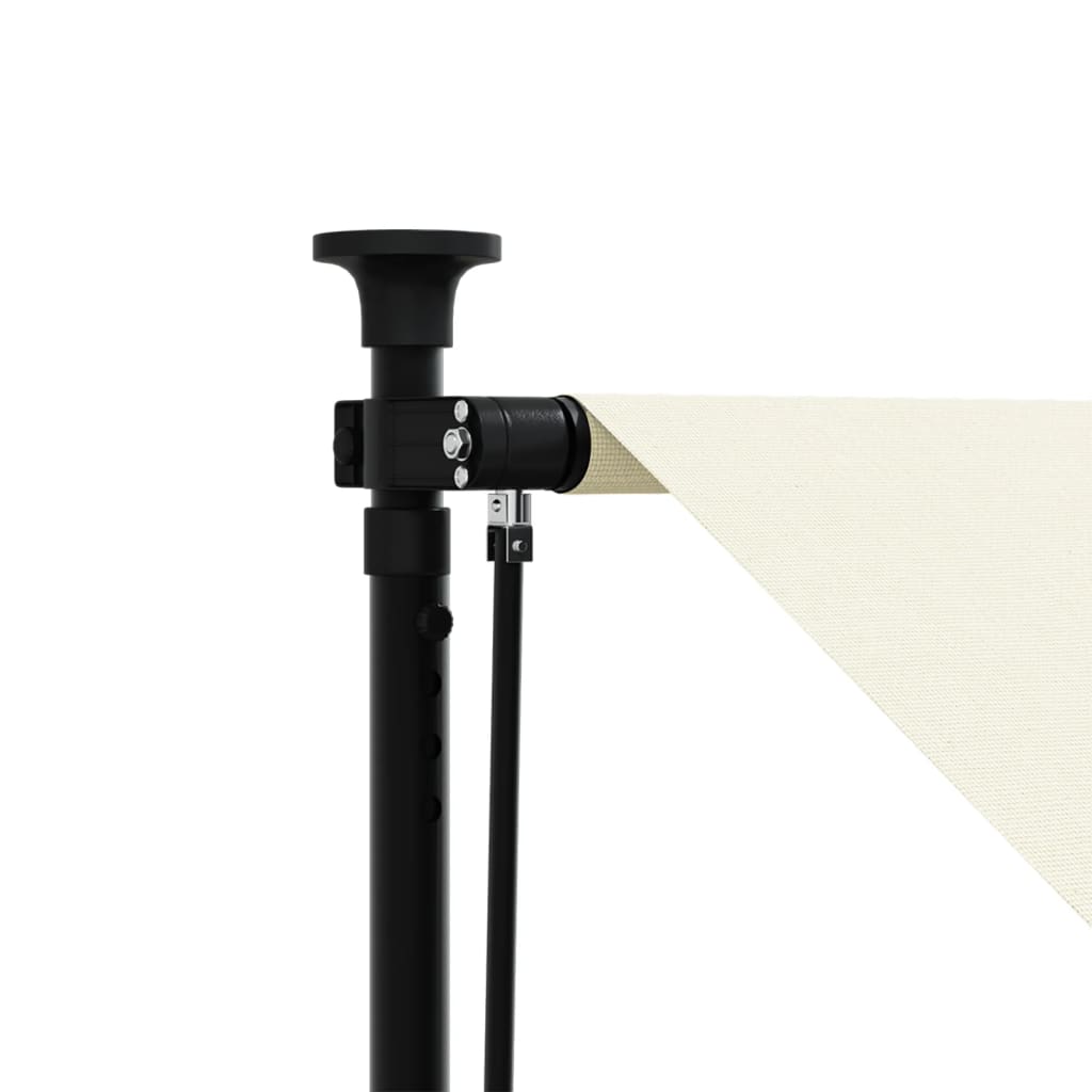 Markise Einziehbar Creme 200x115 cm Stoff und Stahl