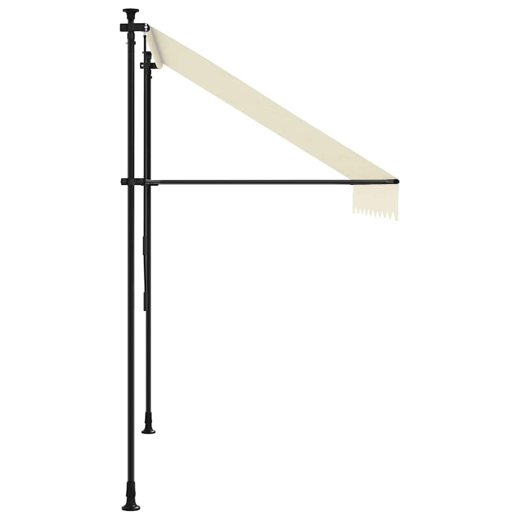 Markise Einziehbar Creme 250x150 cm Stoff und Stahl