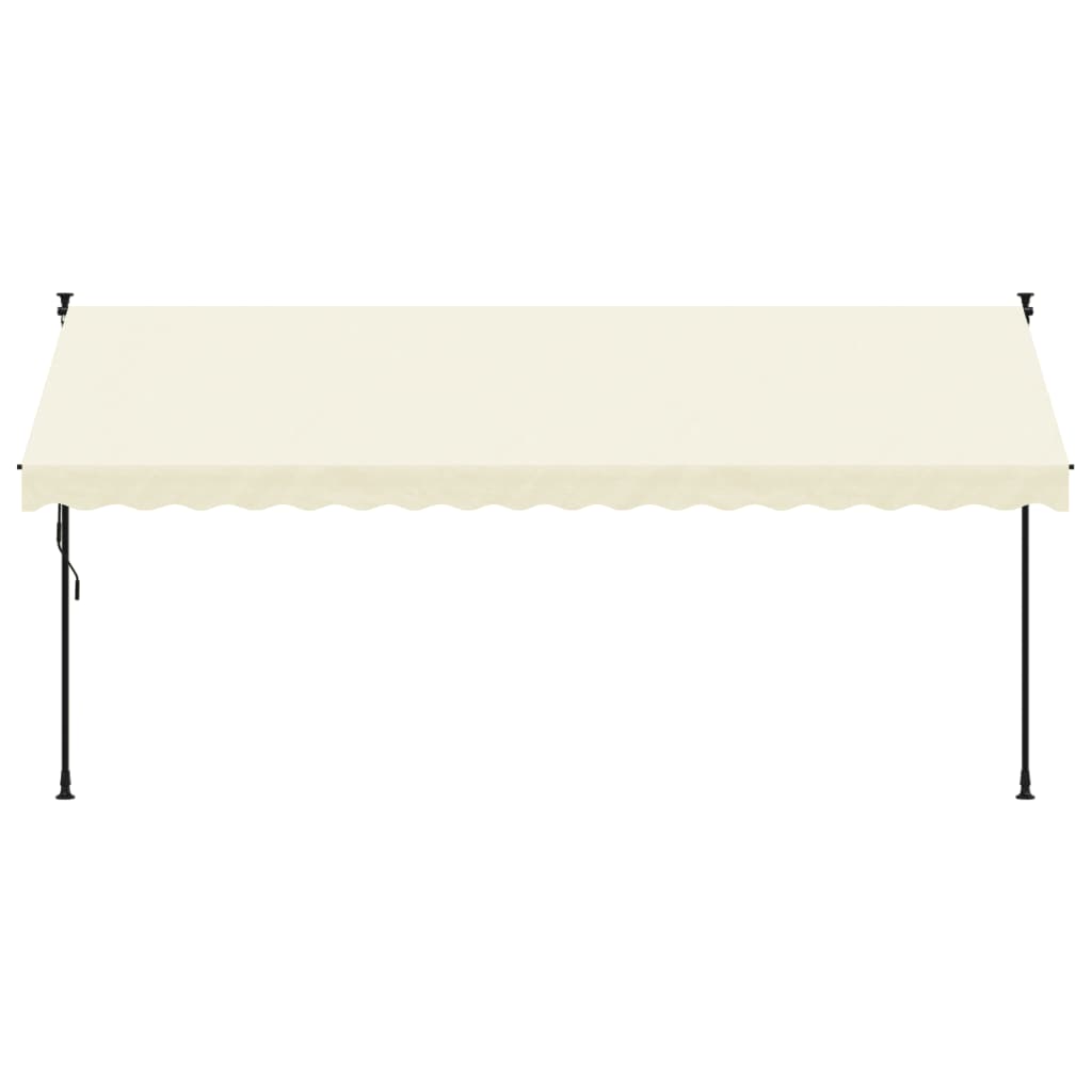 Markise Einziehbar Creme 400x150 cm Stoff und Stahl