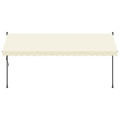 Markise Einziehbar Creme 400x150 cm Stoff und Stahl