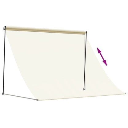 Markise Einziehbar Creme 200x150 cm Stoff und Stahl