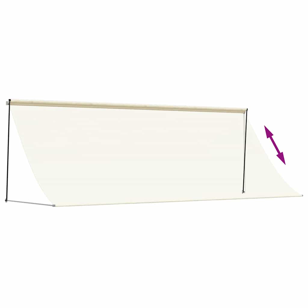 Markise Einziehbar Creme 350x150 cm Stoff und Stahl