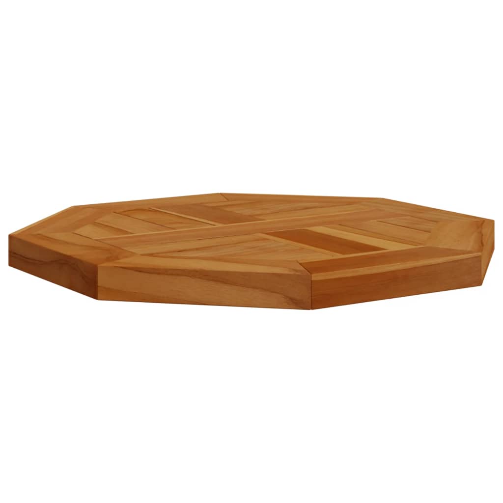 Tischplatte 40x40x2,5 cm Achteckig Massivholz Teak