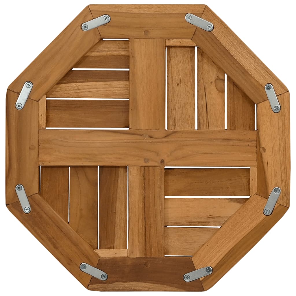 Tischplatte 40x40x2,5 cm Achteckig Massivholz Teak
