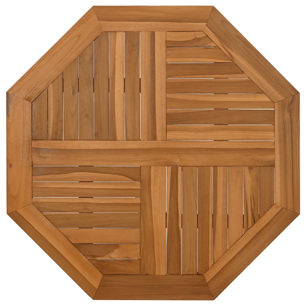 Tischplatte 60x60x2,5 cm Achteckig Massivholz Teak