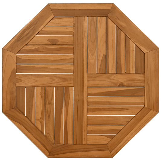 Tischplatte 70x70x2,5 cm Achteckig Massivholz Teak