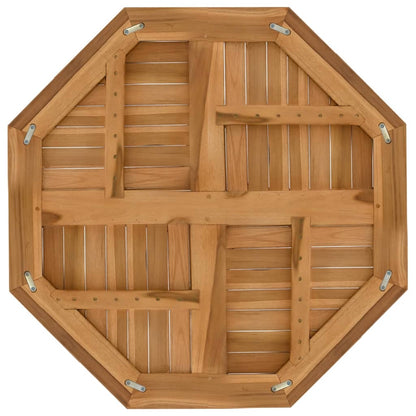 Tischplatte 80x80x2,5 cm Achteckig Massivholz Teak