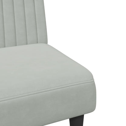 2-delt Sofasæt lysegrå fløjl
