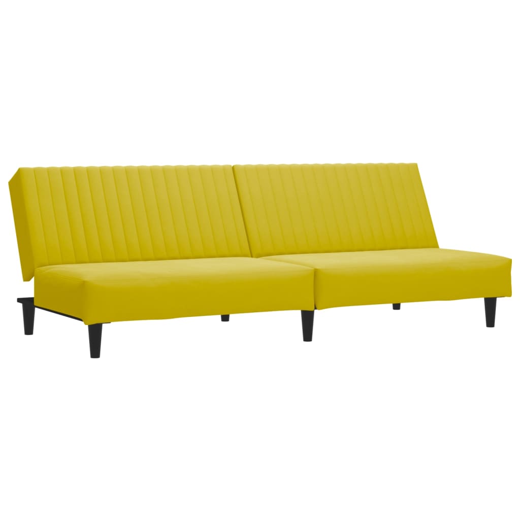 2-delt sofasæt gult fløjl