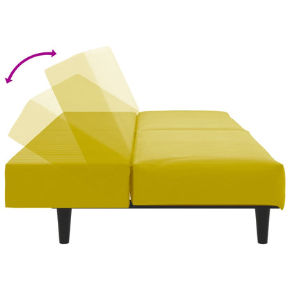 2-delt sofasæt gult fløjl