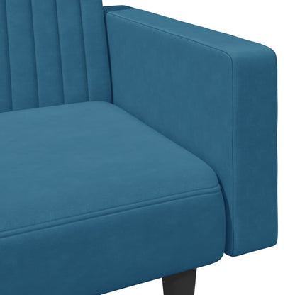2-delt Blue Velvet sofasæt