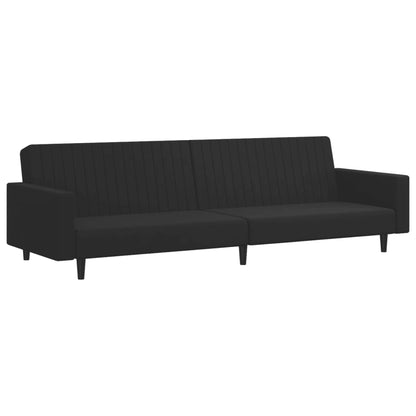 2-delt Sofasæt i sort fløjl