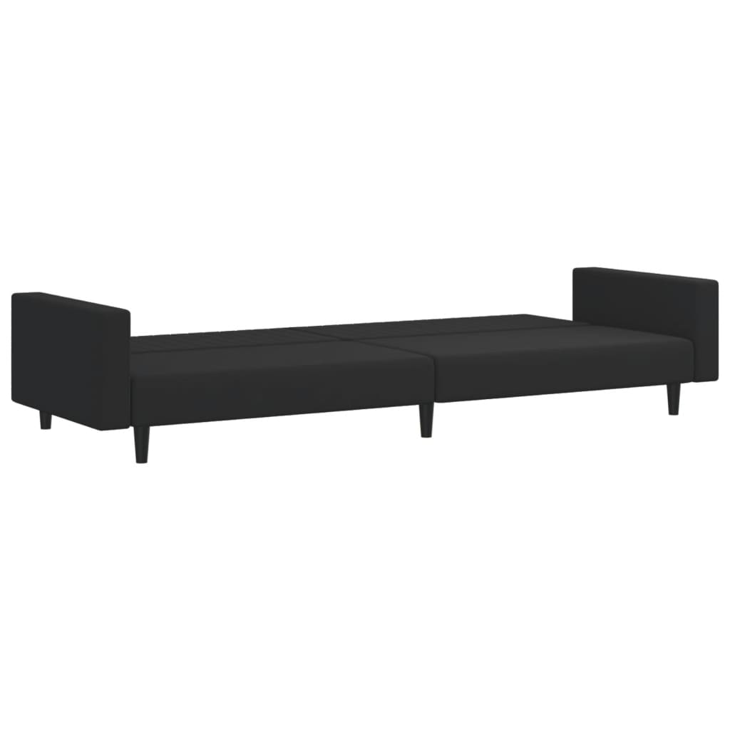 2-delt Sofasæt i sort fløjl