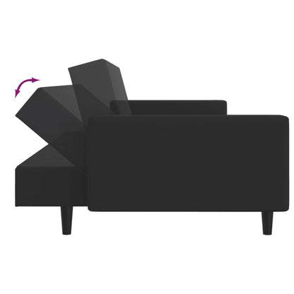 2-delt Sofasæt i sort fløjl
