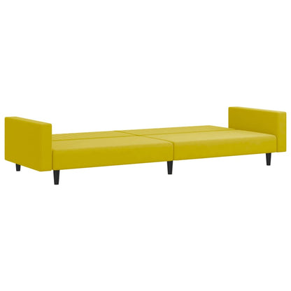 2-delt sofasæt gult fløjl
