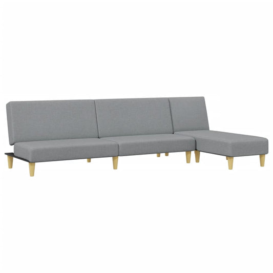 2-delt Sofasæt lysegråt stof