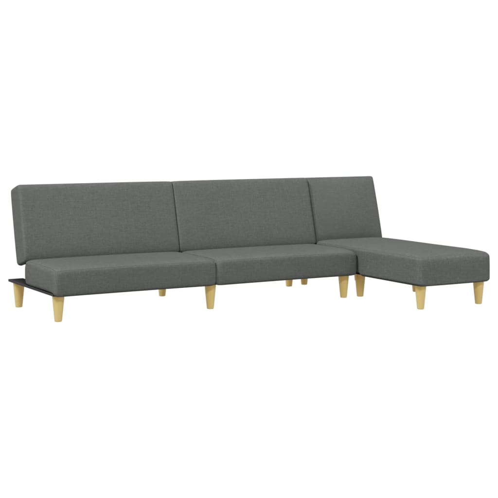 2-delt Sofasæt mørkegrå stof