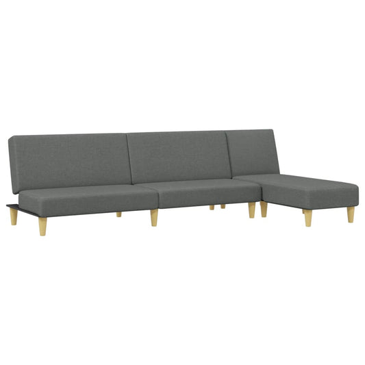 2-delt Sofasæt mørkegrå stof