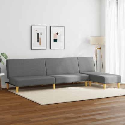 2-delt Sofasæt mørkegrå stof