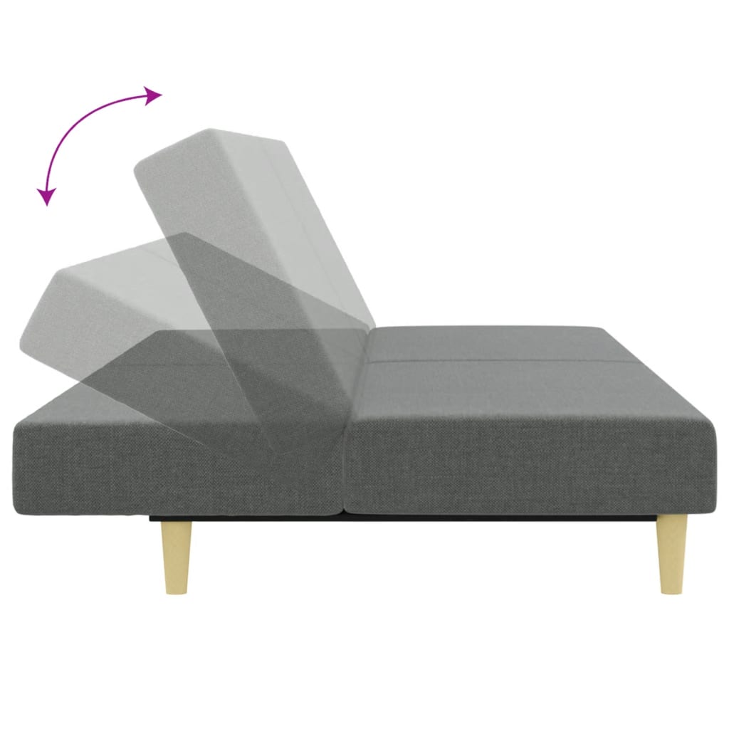 2-delt Sofasæt mørkegrå stof