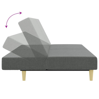 2-delt Sofasæt mørkegrå stof