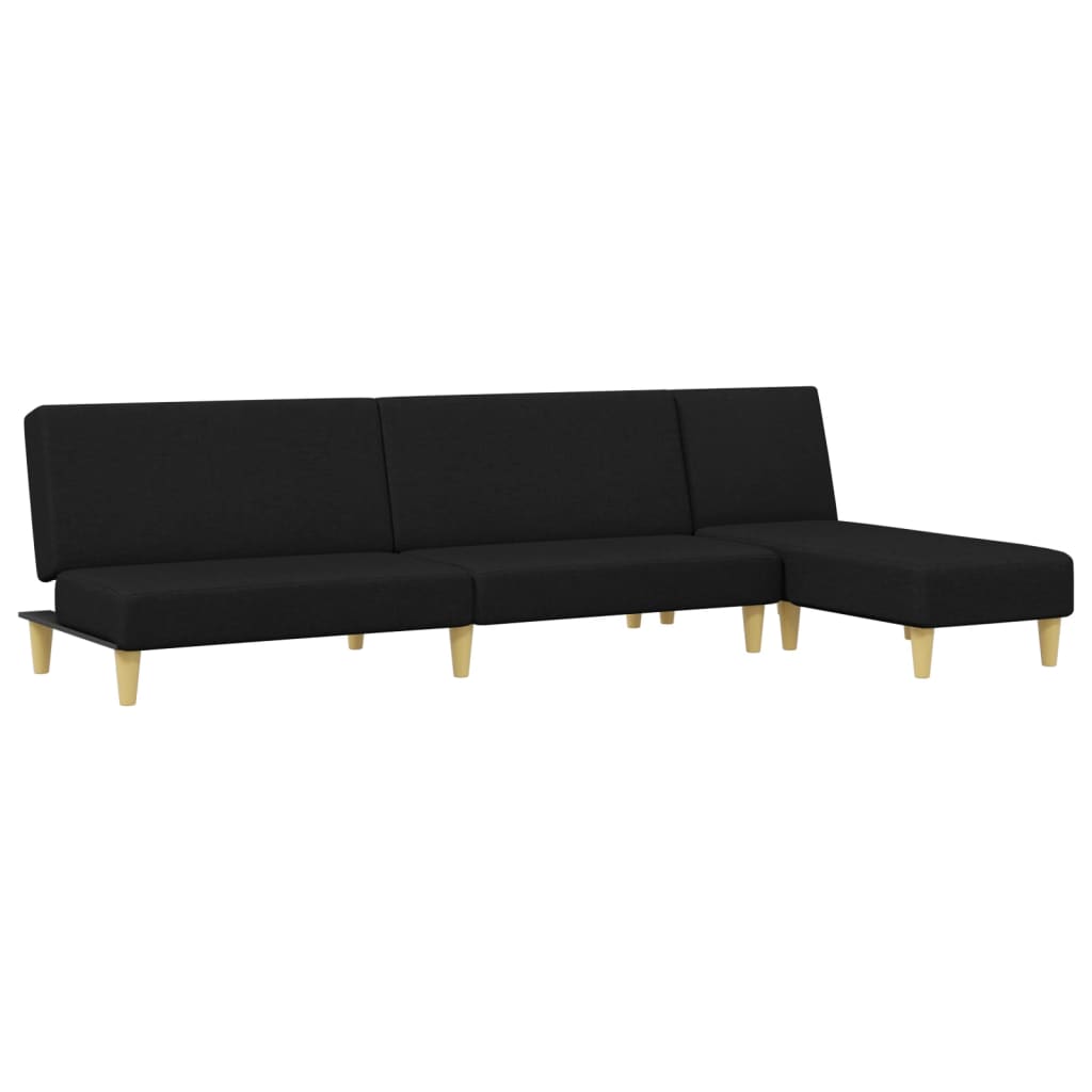 2-delt Sofasæt sort stof